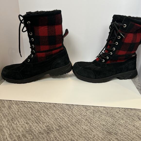 Mens UGG Redwood Butte Vibram All-Weather Winter Boots Buffalo Plaid Size 10 - Picture 3 of 7